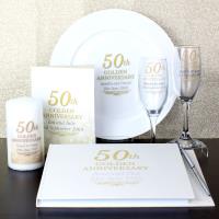 Personalised 50th Golden Anniversary Pillar Candle Extra Image 3 Preview